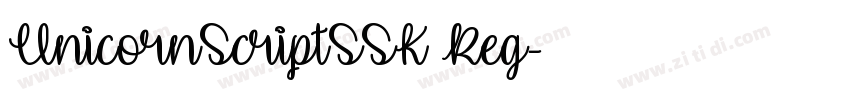 UnicornScriptSSK Reg字体转换